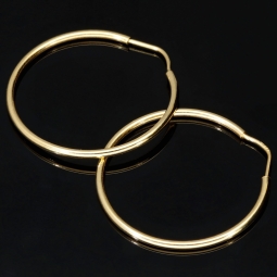 Creolen in zeitlosem Design aus Gold (14K 585 Gelbgold)