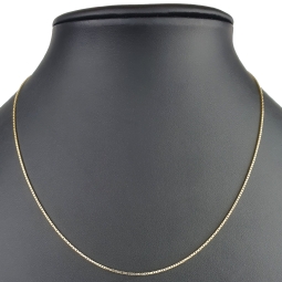 Edle Venezianerkette aus exquisitem Gelbgold (585 14k Gold) für Damen (45cm Länge, ca. 1mm)