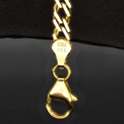 Goldarmband mit stilvollem Design aus massivem funkelndem 333er / 8k Gelbgold in ca. 4,5mm Breite und ca. 19,5cm Länge - mit FBM-Stempel