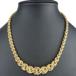 Nobles, außergewöhnliches Collier für Damen aus hochwertigem 585 14K Gold (Länge ca. 50cm)