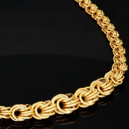 Nobles, außergewöhnliches Collier für Damen aus hochwertigem 585 14K Gold (Länge ca. 50cm)