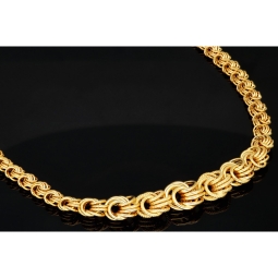 Nobles, außergewöhnliches Collier für Damen aus hochwertigem 585 14K Gold (Länge ca. 50cm)