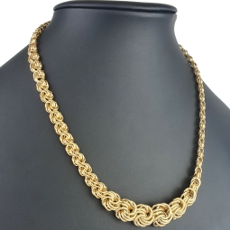 Nobles, außergewöhnliches Collier für Damen aus hochwertigem 585 14K Gold (Länge ca. 50cm)