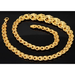 Nobles, außergewöhnliches Collier für Damen aus hochwertigem 585 14K Gold (Länge ca. 50cm)