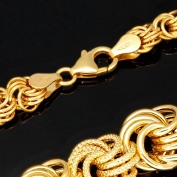 Nobles, außergewöhnliches Collier für Damen aus hochwertigem 585 14K Gold (Länge ca. 50cm)