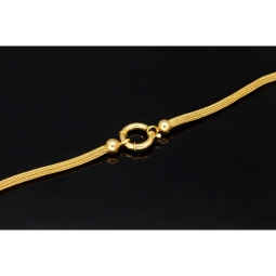 Prunkvolle, fein, produzierte Halskette (Collier) aus hochwertigem 14K 585 Weiß- und Gelbgold (Bicolor)