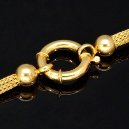 Prunkvolle, fein, produzierte Halskette (Collier) aus hochwertigem 14K 585 Weiß- und Gelbgold (Bicolor)