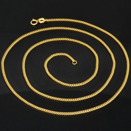 Zeitlose, Panzerkette aus glänzendem 585 / 14K Gold ca. 1,7mm Breite (ca. 60cm, ca. 1,7mm)