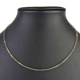 Kurze Goldkette für schlanke Damen und Kinder aus edlem Gold (585 / 14K Gelbgold) , ca. 45cm Länge 2mm