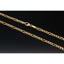 Exquisite Goldkette /  Figarokette aus massivem Gold (333 / 8K Gold) - ca. 50cm lang, ca. 4mm