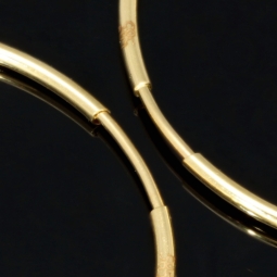 Elegante Creolen / Ohrringe in klassischem Design in hochwertigem Gold (585 14K Gelbgold) glänzend poliert