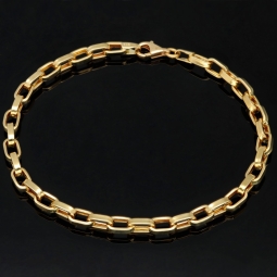 Edles Ankerarmband aus 14K (585er) Gold, ca. 20 cm lang und 4 mm breit