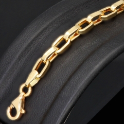 Edles Ankerarmband aus 14K (585er) Gold, ca. 20 cm lang und 4 mm breit