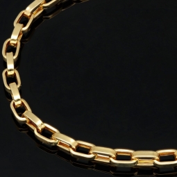 Edles Ankerarmband aus 14K (585er) Gold, ca. 20 cm lang und 4 mm breit