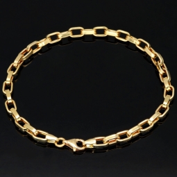 Edles Ankerarmband aus 14K (585er) Gold, ca. 20 cm lang und 4 mm breit