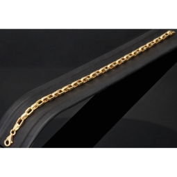 Edles Ankerarmband aus 14K (585er) Gold, ca. 20 cm lang und 4 mm breit