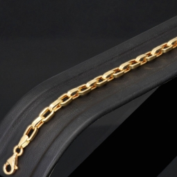 Edles Ankerarmband aus 14K (585er) Gold, ca. 20 cm lang und 4 mm breit