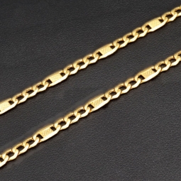 Goldkette in außergewöhnlichem Desing aus Gelbgold (14K, 585er Gold) in ca. 3mm ca. 60cm