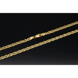 Exquisite Goldkette in besonderem Look aus Gelbgold (14K, 585 Gold) ca. 55cm und 3,5mm