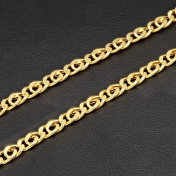 Exquisite Goldkette in besonderem Look aus Gelbgold (14K, 585 Gold) ca. 55cm und 3,5mm