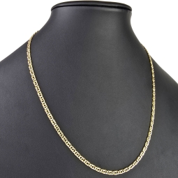 Exquisite Goldkette in besonderem Look aus Gelbgold (14K, 585 Gold) ca. 55cm und 3,5mm