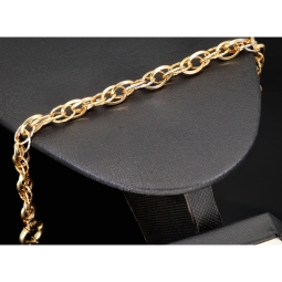 Zeitloses Bicolor Armband mit aus edlem 14K 585 Gold (Gelbgold und Weißgold) ca. 20cm