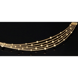 Funkelndes Collier für Damen aus hochwertigem 585 14K Gold in elegantem Design (Länge ca. 44 - 45 cm)