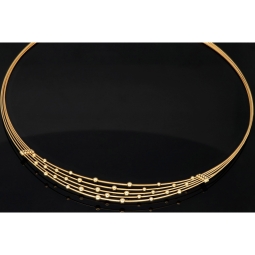 Funkelndes Collier für Damen aus hochwertigem 585 14K Gold in elegantem Design (Länge ca. 44 - 45 cm)