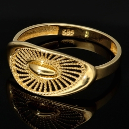 Exquisiter, stilvoll designter Ring aus 585 14K Gold 56RG