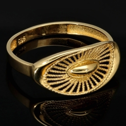 Exquisiter, stilvoll designter Ring aus 585 14K Gold 56RG