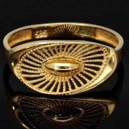 Exquisiter, stilvoll designter Ring aus 585 14K Gold 56RG