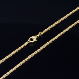 Filigran gearbeitete, massive Königskette aus hochwertigem 14K Gold (585) in 60 cm Länge; ca. 2mm breit (ca. 14g) - Made in Germany mit FBM Stempel