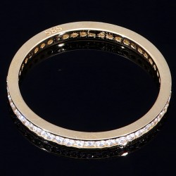 Memory-Ring aus 585 14 Karat - Ring aus Gelbgold mit leuchtend, weißen Zirkonia bestückt Ringgröße ca. 50